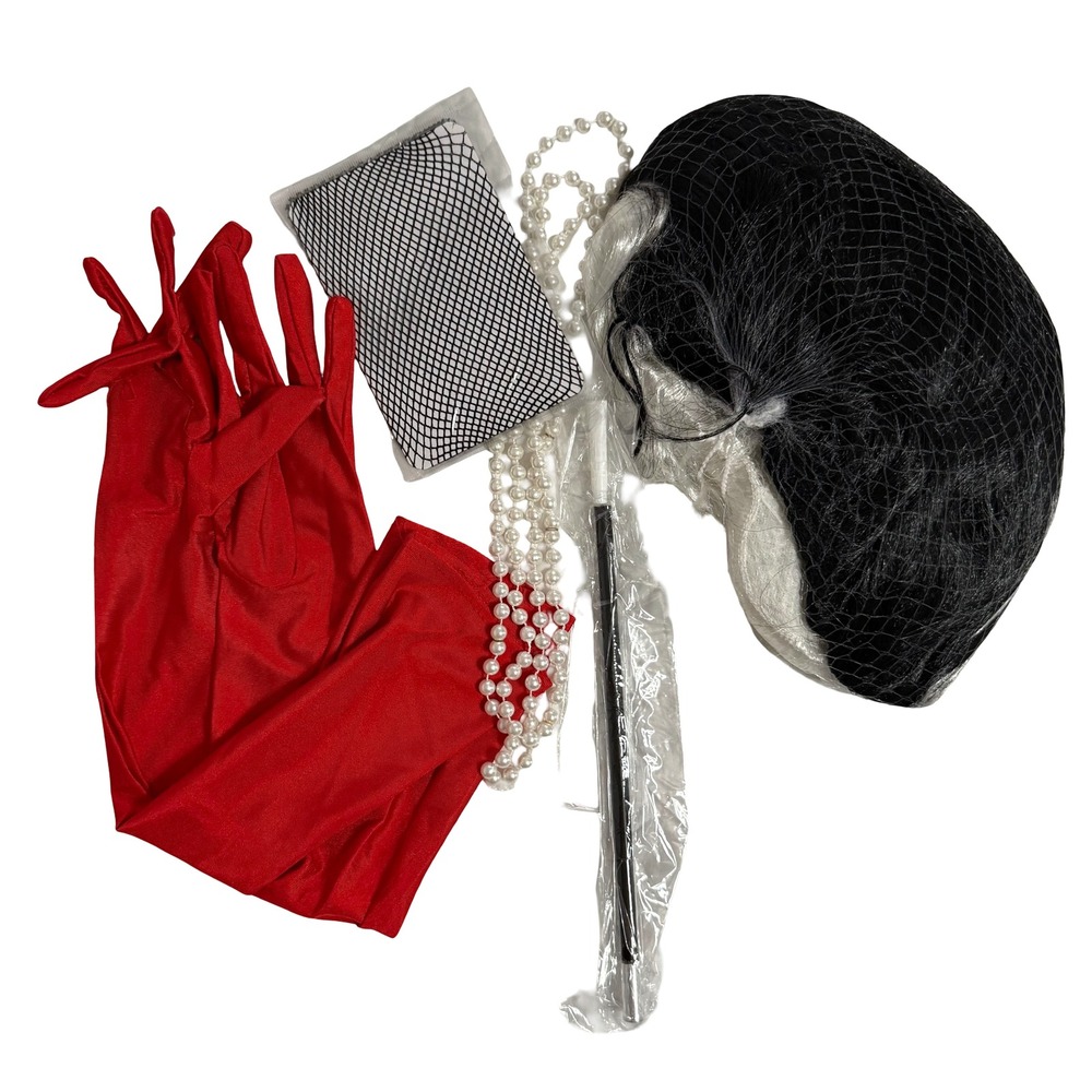 Spooktacular Creations Cruel Lady Set Womens OS Black White Red Good Accessory
